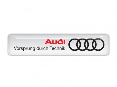 Audi wide white emblem