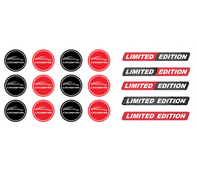 Crossfire coupe key fob domed stickers