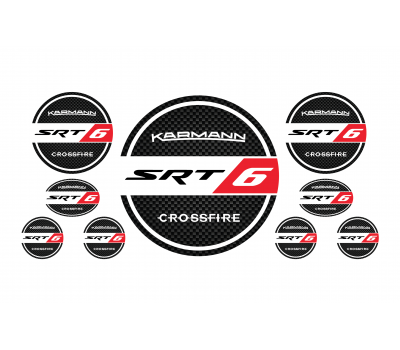 Crossfire SRT6 round domed emblems set