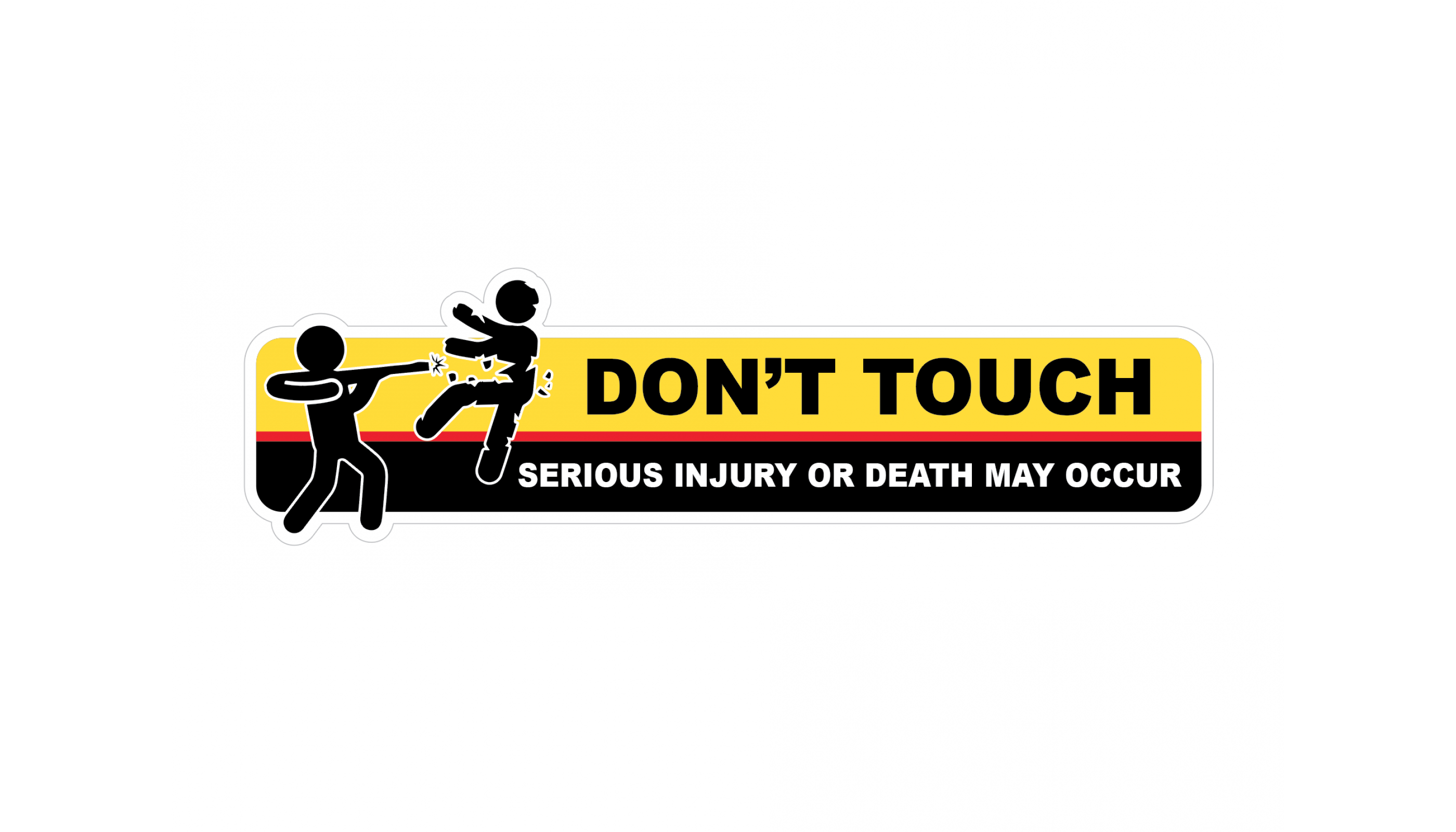 Do Not Touch Car Sticker Warning Sign Waterproof PVC Personalized Cars StickBLUS