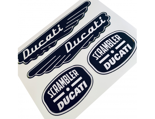 Ducati Scrambler 3d domed sticker emblems
