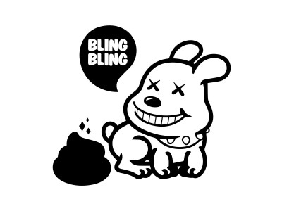 Bling Bling Dog decal