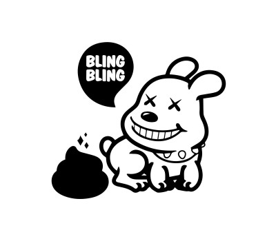 Bling Bling Dog decal