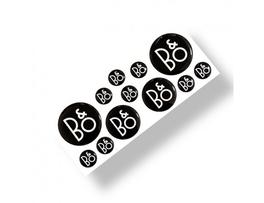 Bang and Olufsen round stickers set