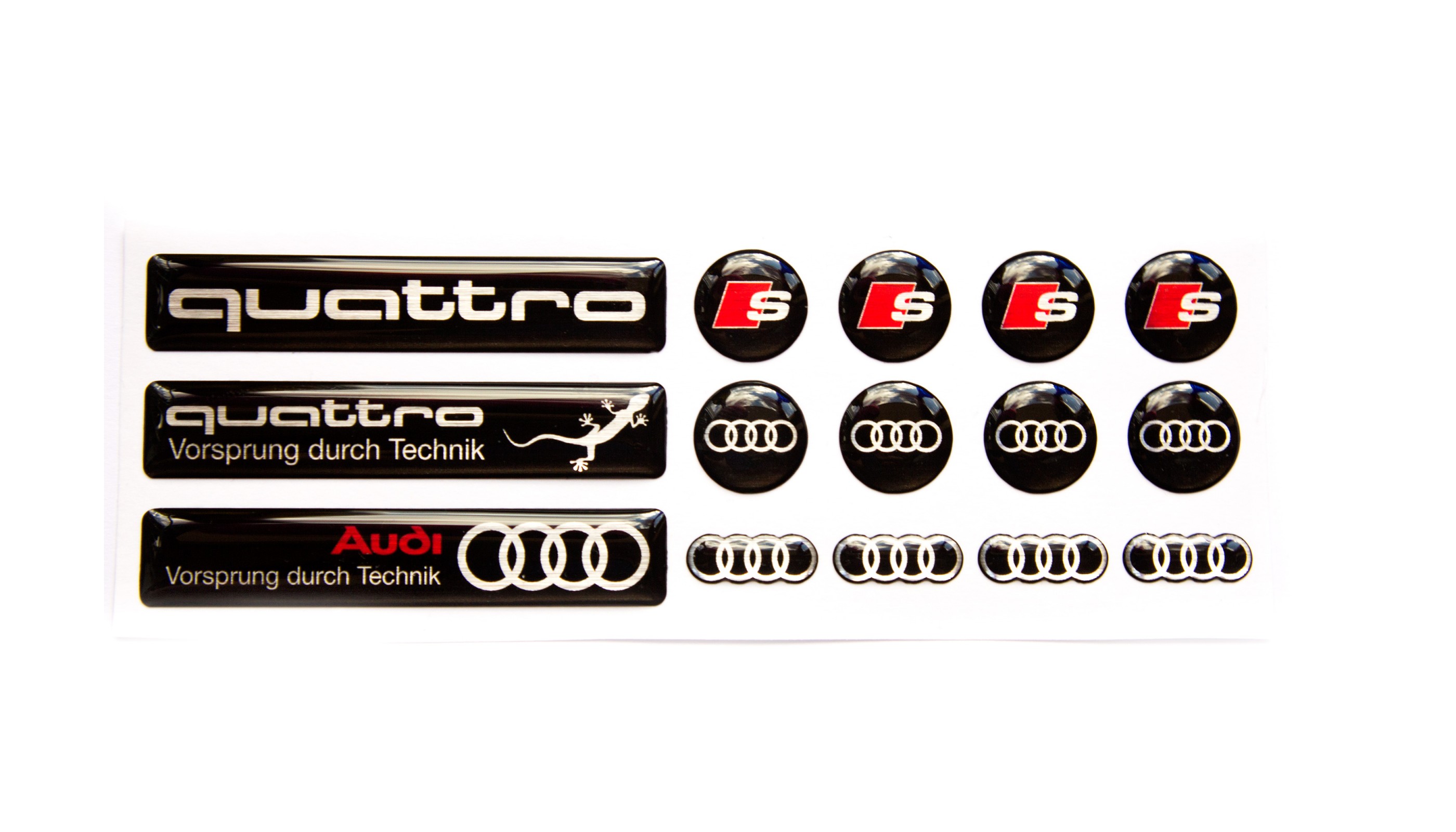 Audi Emblem Multimedia Control Domed Sticker Badge Decal 3D Sticker 29mm 