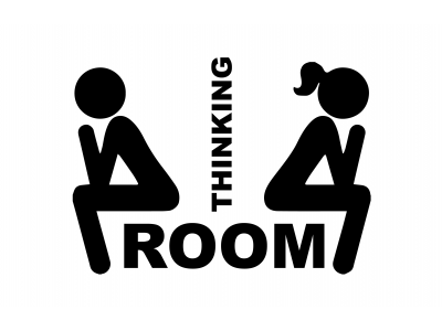 Thinking Room WC door decal