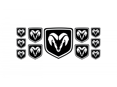 Dodge black domed emblems