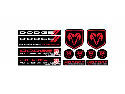 Dodge black domed set