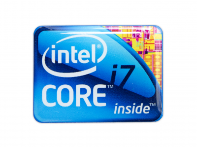 INTEL i7 domed emblem