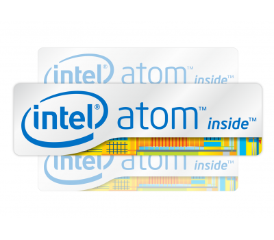 INTEL ATOM wide domed emblems 3pcs