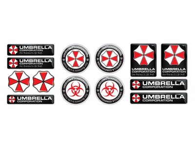 Umbrella Corporation domed emblems