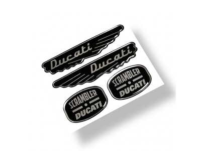 Ducati Scrambler 3d domed sticker emblems