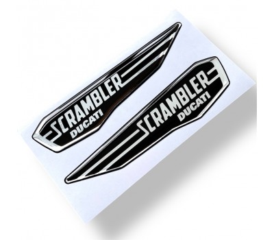 Ducati Scrambler 3d domed sticker emblems