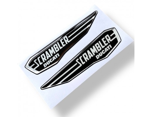Ducati Scrambler 3d domed sticker emblems