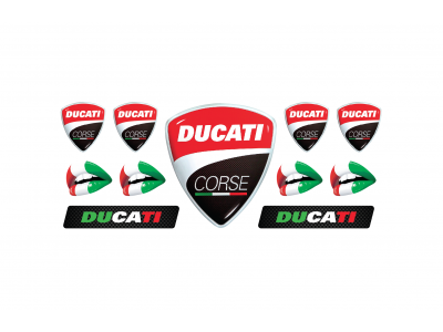 Ducati domed emblem set