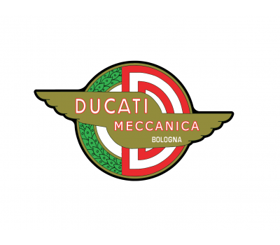 Ducati Meccanica Bologna 3D epoxy resin domed emblem decal sticker