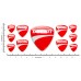 Ducati Red domed emblems