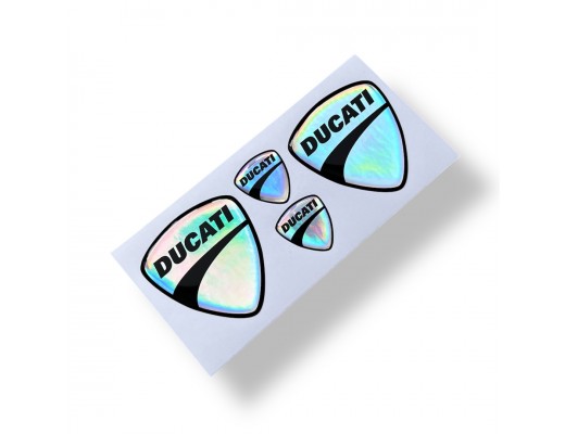Ducati HOLOGRAPHIC chrome emblems