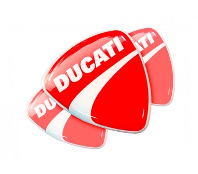 Ducati Red domed emblems Ducati Red domed emblems