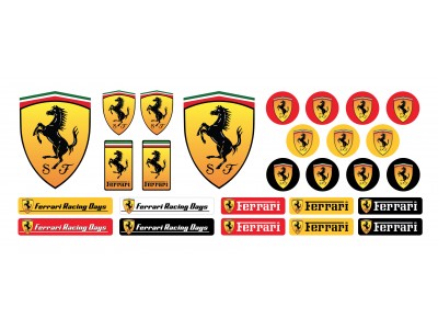 Ferrari domed emblems big set