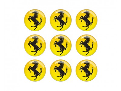 Emblem Ferrari Cavallino Aufkleber Decal Logo Badge Resin 3D 10cm 