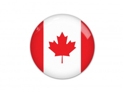 Canada round flag