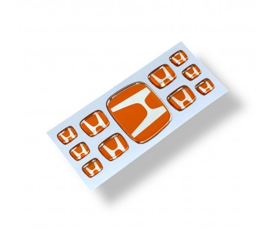 Honda orange domed emblems