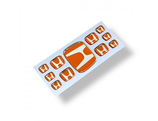 Honda orange domed emblems