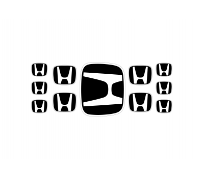 Honda black domed emblems Honda black domed emblems