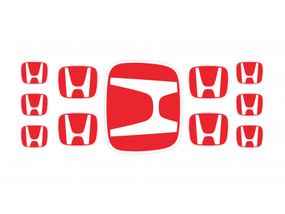 Honda red domed emblems