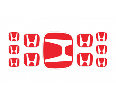 Honda red domed emblems