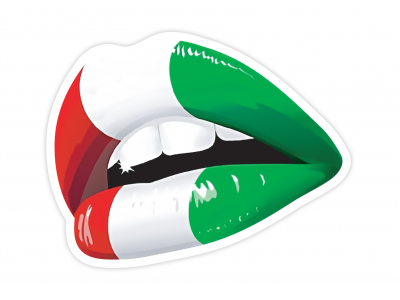 Italian Kiss vinyl sticker