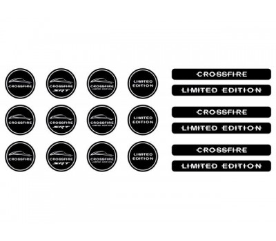 Crossfire coupe key fob black domed stickers Crossfire coupe key fob black domed stickers