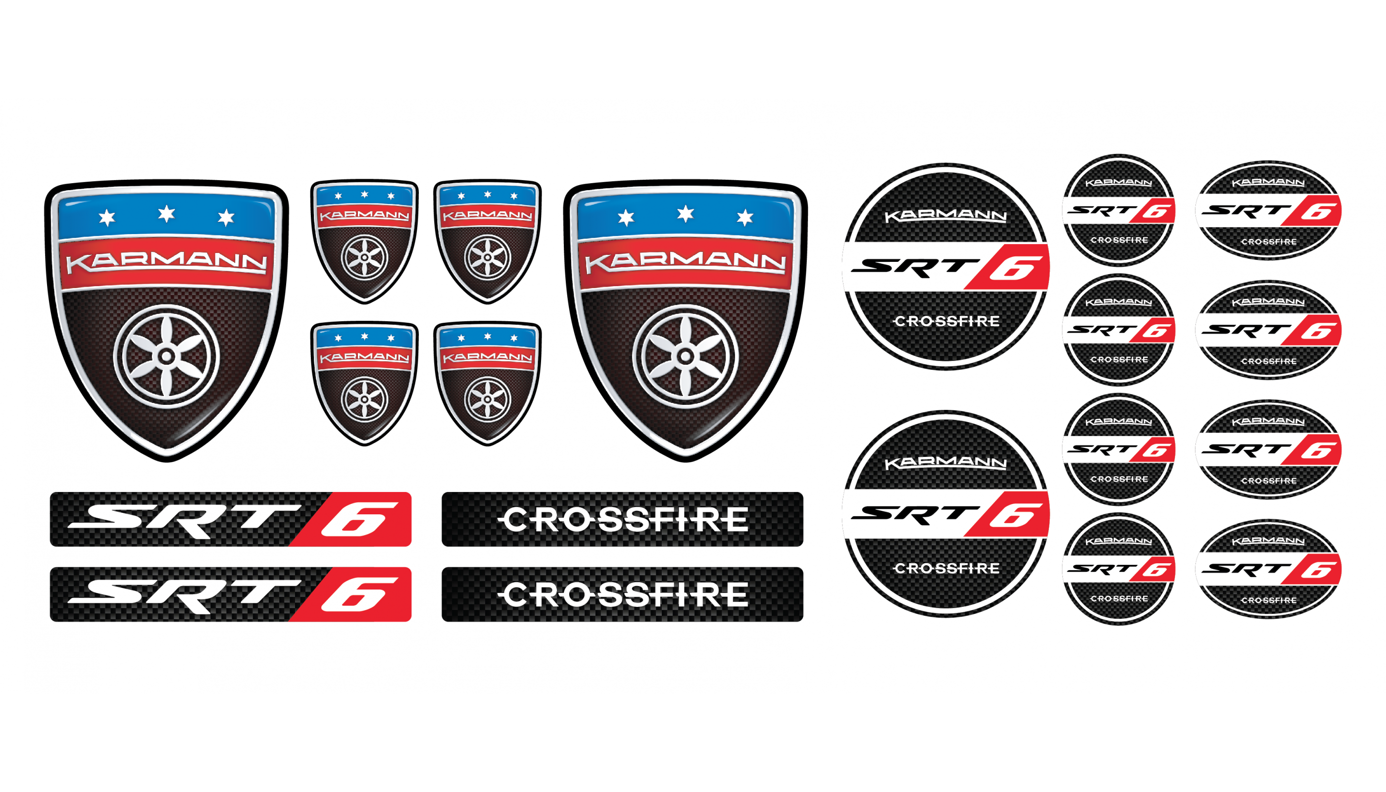 Chrysler Crossfire emblems set