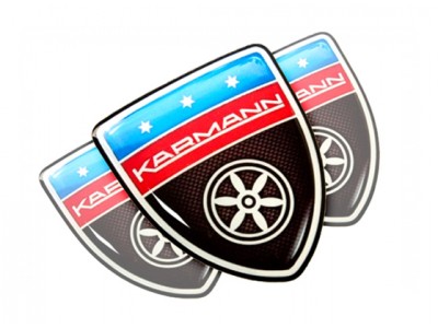 Karmann Carbon domed emblems