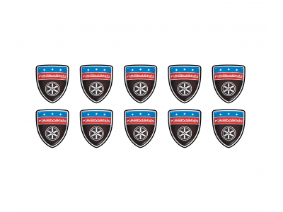 Karmann shield small carbon emblems