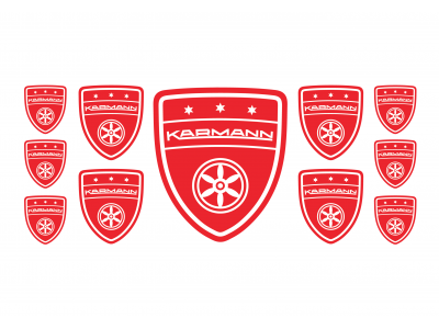 Karmann red emblems