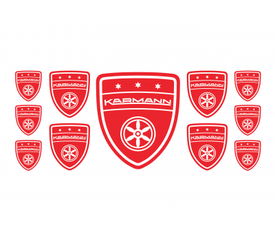 Karmann red emblems