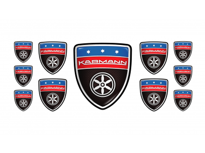 Karmann carbon domed emblems