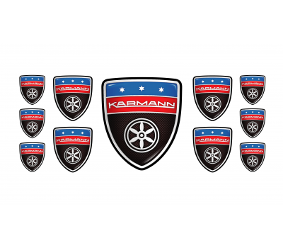 Karmann carbon domed emblems
