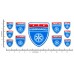 Karmann blue domed emblems 11pcs