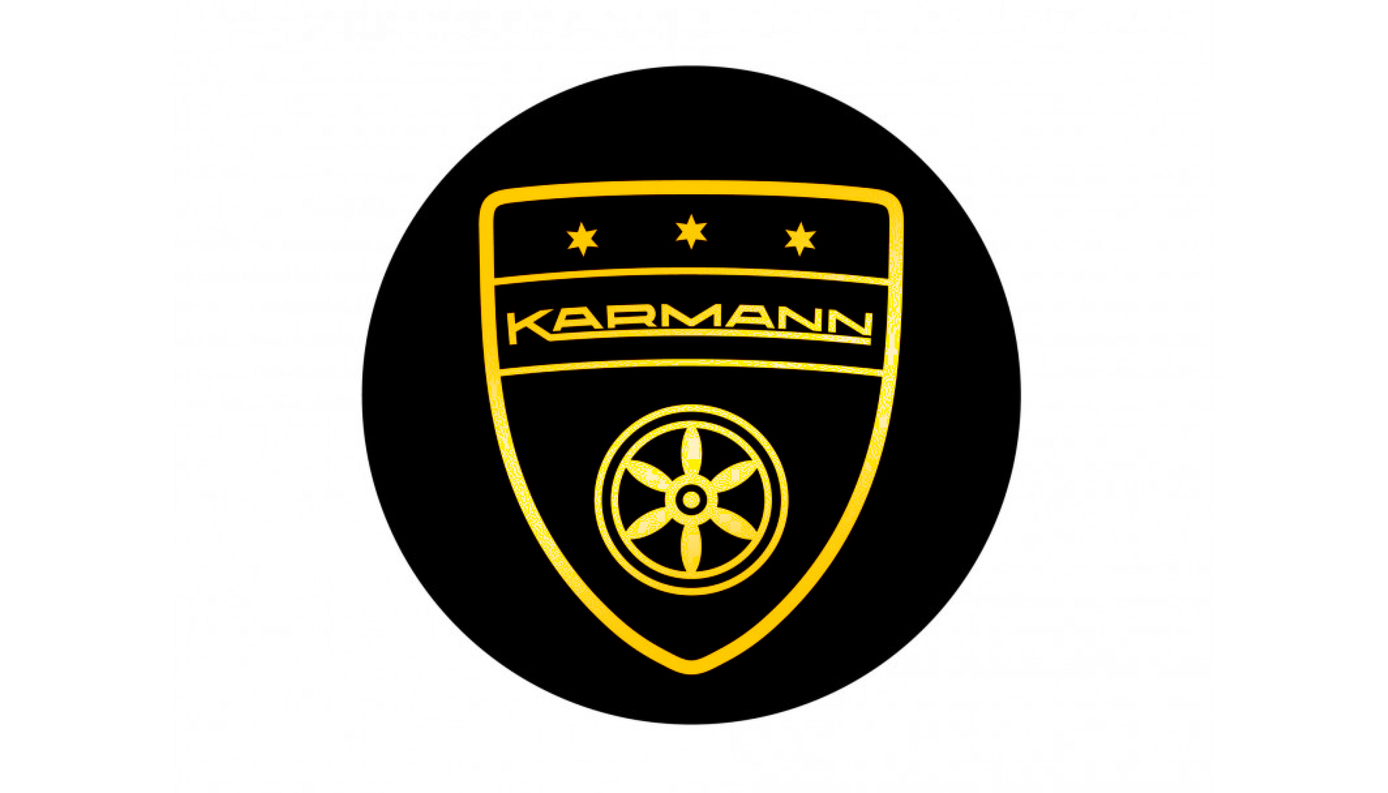 Karmann Gold black 69mm rims domed emblem