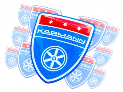 Karmann blue domed emblems 11pcs