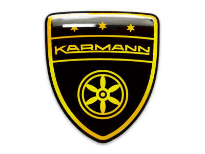 Karmann Black Gold Domed Emblem