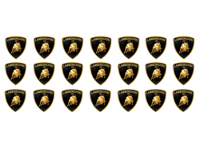 Lamborghini domed small shield emblems 14x15mm