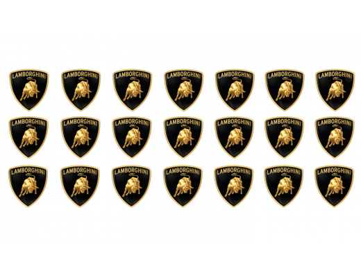 Lamborghini domed small shield emblems 14x15mm Lamborghini domed small shield emblems 14x15mm