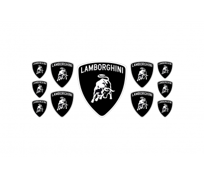 Lamborghini black domed emblems Lamborghini black domed emblems