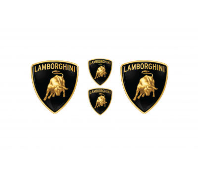 Lamborghini domed shield emblems Lamborghini domed shield emblems