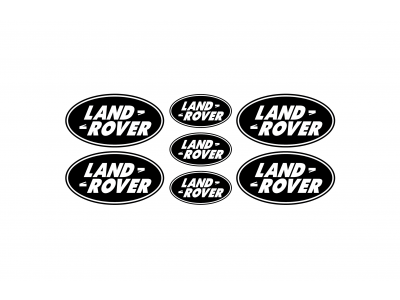 Land Rover black domed emblems