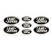 Land Rover black domed emblems